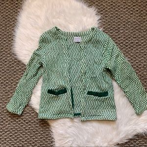 ModCloth Compania Fantastica Green White Open Blazer Size Small